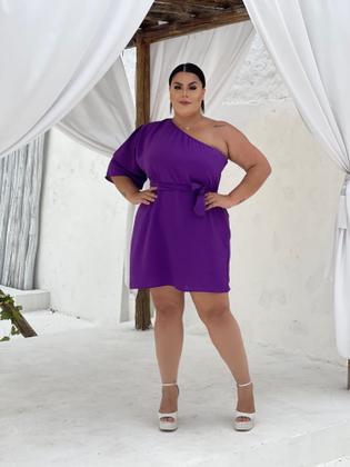 Imagem de Vestido feminino plus size mula manca com faixa 
