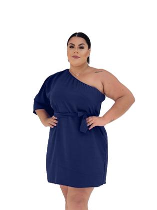 Imagem de Vestido feminino plus size mula manca com faixa 