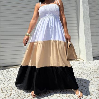 Imagem de Vestido Feminino Plus Size Soltinho De Alcinha Casual Praia Passeio Com Estilo
