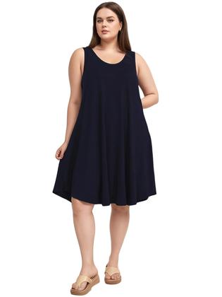 Imagem de Vestido Feminino Plus Size Soltinho Regata Viscolycra 42 ao 50