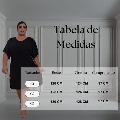 Imagem de Vestido Feminino Plus Size Soltinho Tamanho Grande G1 G2 G3