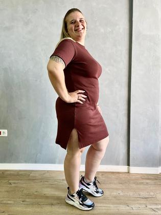 Imagem de Vestido Feminino Tubinho Canelado Ribana com Fenda Lateral Plus size