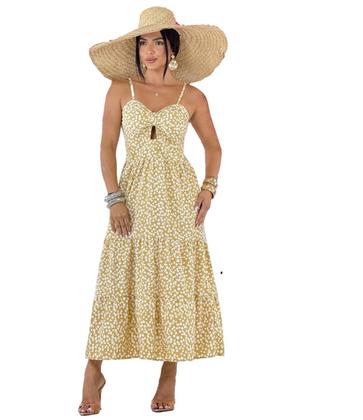 Imagem de Vestido Feminino Xadrez Alça Elastex Com Bojo Midi / Vestido com Bojo 3 marias Babados Alcinha 2773