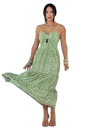 Imagem de Vestido Feminino Xadrez Alça Elastex Com Bojo Midi / Vestido com Bojo 3 marias Babados Alcinha 2773