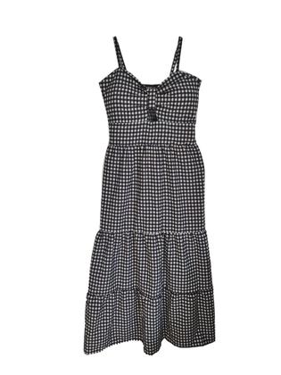 Imagem de Vestido Feminino Xadrez Alça Elastex Com Bojo Midi / Vestido com Bojo 3 marias Babados Alcinha 2773