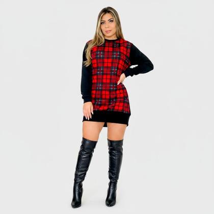 Imagem de Vestido Feminino Xadrez Mini Vest