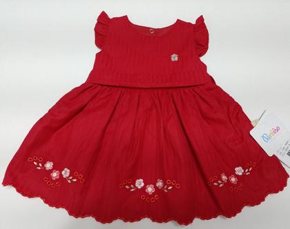 Imagem de Vestido Festa Bebê Menina Tricoline Bordado Paraiso Rf 15496