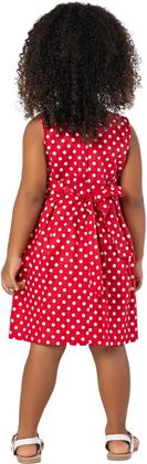 Imagem de Vestido Festa Bebê Menina Vermelho Bolinha Minnie