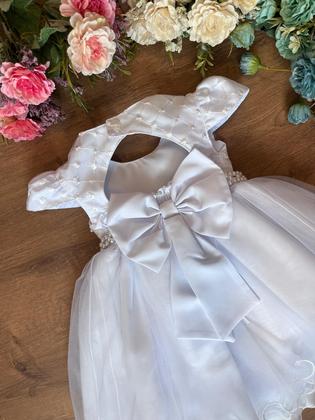 Imagem de Vestido festa infantil branco daminha luxo princesa batizado