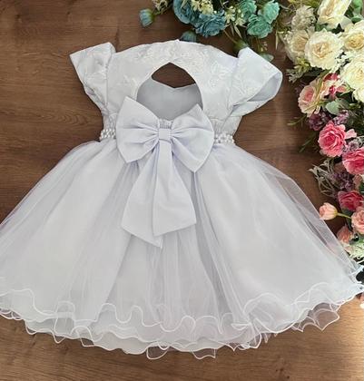 Imagem de Vestido festa infantil branco daminha luxo princesa batizado