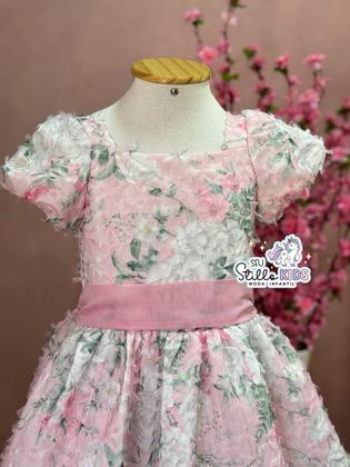 Imagem de Vestido Festa Infantil Petit Cherie Verão Floral Pink