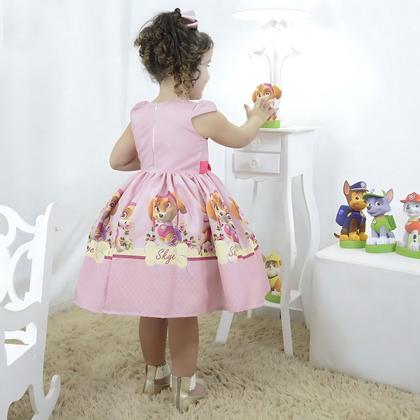 Imagem de Vestido festa infantil Skye da patrulha canina