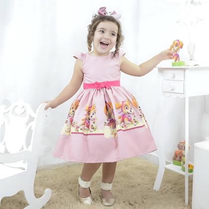 Imagem de Vestido festa infantil Skye da patrulha canina