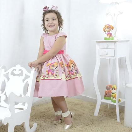 Imagem de Vestido festa infantil Skye da patrulha canina