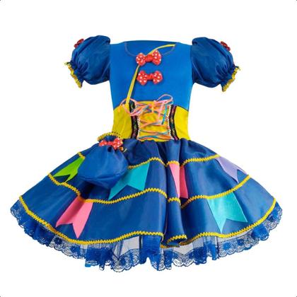 Imagem de Vestido Festa Junina Adulta Feminina Plus Size de Luxo Com Saia Rodada e Espartilho Afina Cintura