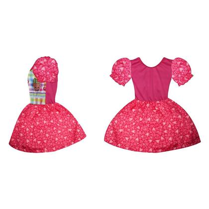 Imagem de Vestido Festa Junina Infantil Luxo pra Meninas Roupa Caipira Xadrez Quadrilha de Escola