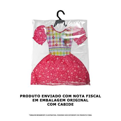 Imagem de Vestido Festa Junina Infantil Luxo pra Meninas Roupa Caipira Xadrez Quadrilha de Escola