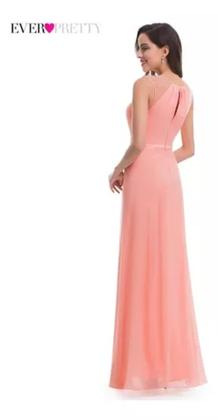 Imagem de Vestido Festa Longo Salmão Madrinha Ref 74