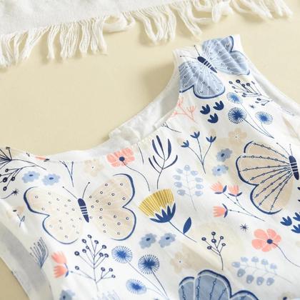 Imagem de Vestido Floral Com Laço Para Meninas Melario Princesa Fantasia De Verão Para Crianças