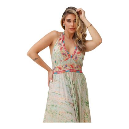 Imagem de Vestido frente única estampado longo