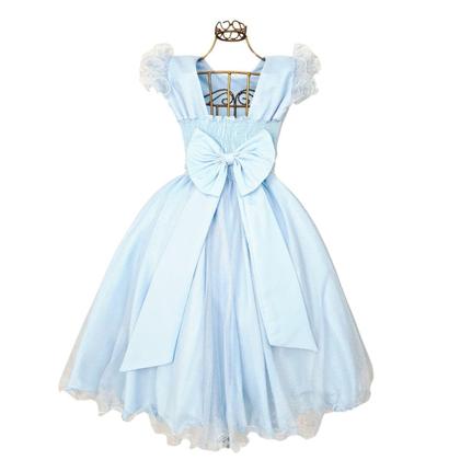Imagem de Vestido Glitter Azul Claro Manga Godê De Festa Infantil Rodado