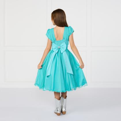 Imagem de Vestido Glitter Verde Infantil Princesa Pequena Sereia