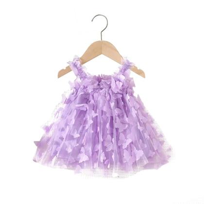 Imagem de Vestido Halter Infantil (0-3 anos) - Com Detalhe de Borboleta e Saia Evasê