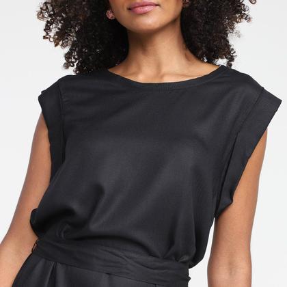 Imagem de Vestido Hering Evasê Curto Liso Amarração