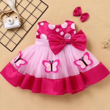 Imagem de Vestido IBAKOM Baby Tutu Butterfly Bow rosa 2-3 anos
