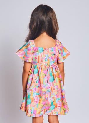 Imagem de Vestido infantil Alphabeto - Robozinho color