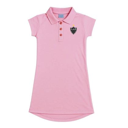 Imagem de Vestido Infantil Atlético MG Rosa Amor Eterno Oficial