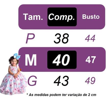 Imagem de Vestido Infantil Bebê Marfim Jardim Encantado Luxo - Tamanho P a G