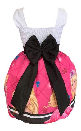 Imagem de Vestido Infantil Boneca Barbie Glamorosa Luxo + Tiara