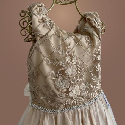 Imagem de Vestido Infantil Bordado Ariela - Modelo Festa com Bordado e Tule