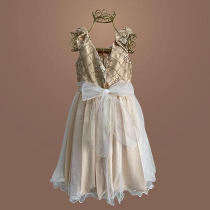 Imagem de Vestido Infantil Bordado Ariela - Modelo Festa com Bordado e Tule