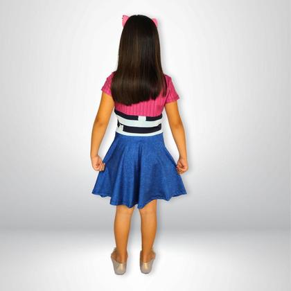 Imagem de Vestido Infantil Casa Mágica Envio Imediato com tiara gatinha de paetê Fantasia