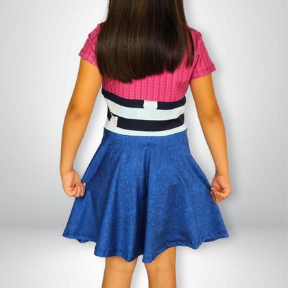 Imagem de Vestido Infantil Casa Mágica Envio Imediato com tiara gatinha de paetê Fantasia