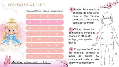 Imagem de Vestido Infantil Daminha Midi Florista Jardim Encantado Azul Royal e Off - Tecido Renda e Tule