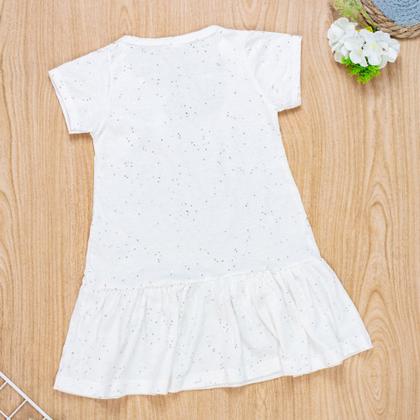 Imagem de Vestido Infantil de 1 a 3 anos Encanto de Glitter Off White