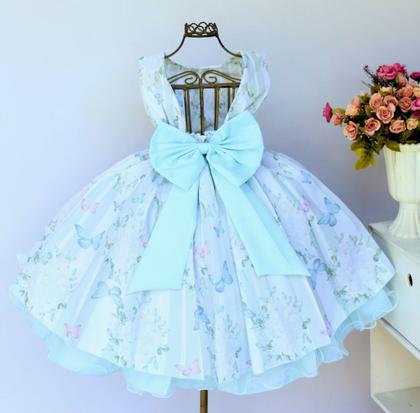 Imagem de Vestido Infantil De Festa Luxo Floral Casamento E Tiara