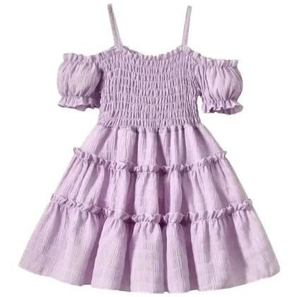 Imagem de Vestido Infantil de Princesa com Babado - Ideal para Festas e Verão