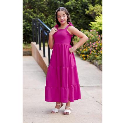 Imagem de Vestido Infantil e Juvenil Longo de AmarrarDuna