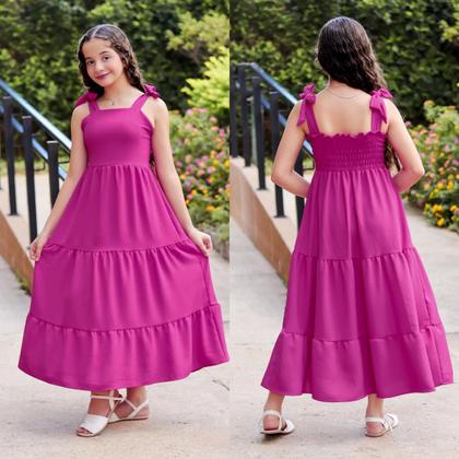 Imagem de Vestido Infantil e Juvenil Longo de AmarrarDuna