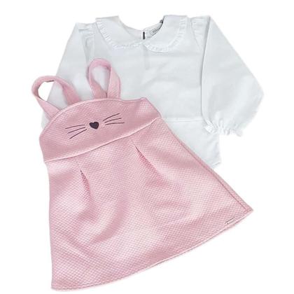Imagem de Vestido Infantil Elegante Jacquard Matelassê Body Infanti