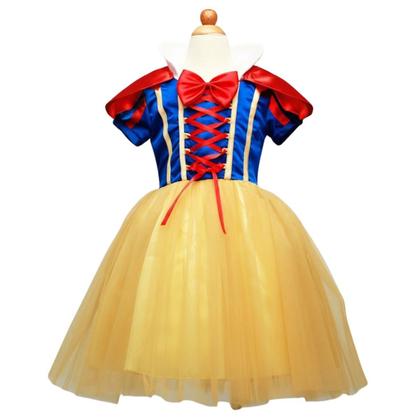 Imagem de Vestido Infantil Fantasia Princesa Branca como a Neve Festa