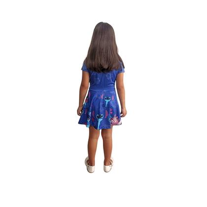 Imagem de Vestido Infantil Fantasia Stitch Envio Imediato
