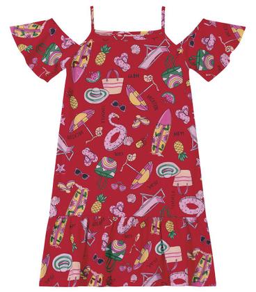 Imagem de Vestido infantil feminino/menina estampado