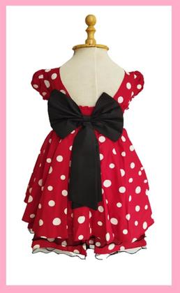 Imagem de Vestido Infantil Festa Vermelho Bolinhas