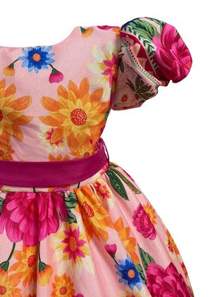 Imagem de Vestido Infantil Flora Estampado Flores Passarinho Inspiração