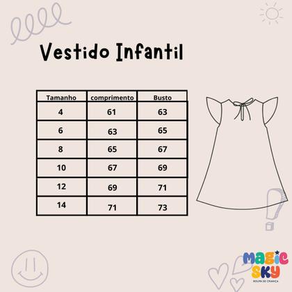 Imagem de Vestido Infantil Hello Kitty com Mangas Franzidas Viscose Trabalhada